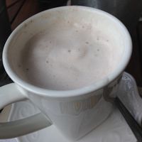 Chai tea with almond milk at RAW in Bogota