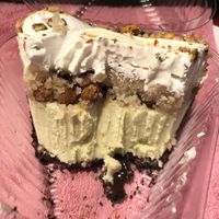 Layers in the Pistachio Baklava Softserve Pie (Vegan)  at Magpies Softserve in Los Angeles