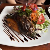 Grilled eggplant with sweet potato   at O Dowds Cafe in Roundstone