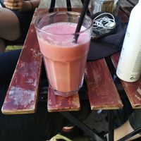 Strawberry smoothie at The Secret Garden in Galway