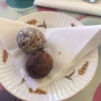 Vegan raw balls at The Secret Garden in Galway
