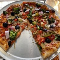 Garden veggie pizza at Veggie Crust in Somerville