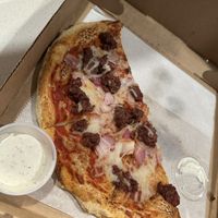 Impossible sausage pizza  at Veggie Crust in Somerville