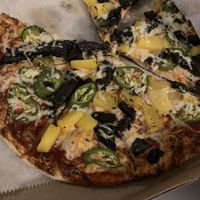 Vegan build your own pizzaa  at Veggie Crust in Somerville