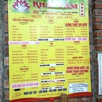 Menu April 2022 at Khai Tam - Phan Chu Trinh in Da Nang