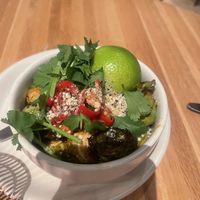 Brussels sprouts - yummy!  at True Food Kitchen - W Ave in Austin