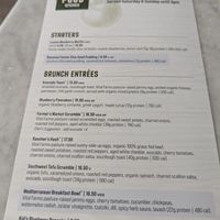 Brunch menu at True Food Kitchen - W Ave in Austin