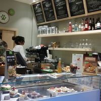 Inside the restaurant at Universo Vegano in Bologna