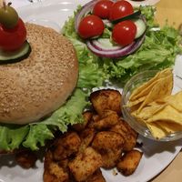 Burger at Universo Vegano in Bologna