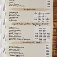 Menu as in July 2024 at Rokka in Antalya