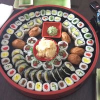 Vegan sushi family platter at Asia Family in Mainz