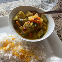 Mixed vegetable curry  at Silver Spoon Kabobs in Gaithersburg