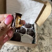 inside butterscotch caramel   at Lagusta's Luscious Cafe in New Paltz