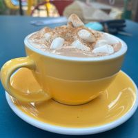 Hot chocolate with marshmallows at Lagusta's Luscious Cafe in New Paltz