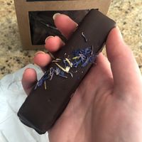 Earl Grey chocolate bar  at Lagusta's Luscious Cafe in New Paltz
