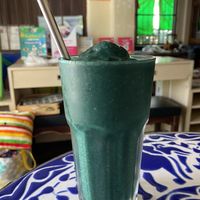 Spirulina smoothie  at Bodhi Tree Cafe in Chiang Mai
