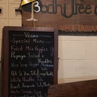 Menu  at Bodhi Tree Cafe in Chiang Mai