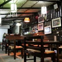 Bodhi Tree tables.  at Bodhi Tree Cafe in Chiang Mai