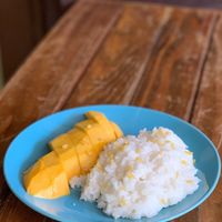 Mango sticky rice  at Bodhi Tree Cafe in Chiang Mai