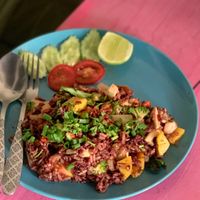 Pineapple fried rice at Bodhi Tree Cafe in Chiang Mai