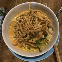 Khao soi at Bodhi Tree Cafe in Chiang Mai