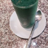 Banana spirulina  smoothie at Bodhi Tree Cafe in Chiang Mai