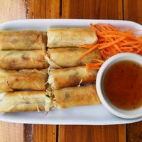 Fried spring rolls at Bodhi Tree Cafe in Chiang Mai
