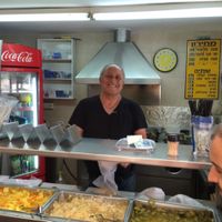 the proprietor at Falafel Yad Eliyahu in Tel Aviv