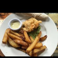 Vegan fish and chips at The Angel Microbrewery in Nottingham