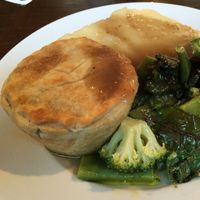 Vegan pie and mash at The Angel Microbrewery in Nottingham