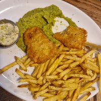 Tempeh & chips (the best!!) at The Angel Microbrewery in Nottingham