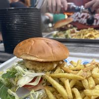 Tofu cheese burger xx  at The Angel Microbrewery in Nottingham