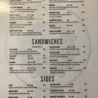 Menu at The Angel Microbrewery in Nottingham