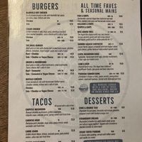 Menu at The Angel Microbrewery in Nottingham