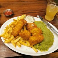 Fish and chips 👌 at The Angel Microbrewery in Nottingham