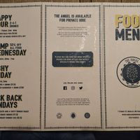 Menu page 2/2 at The Angel Microbrewery in Nottingham