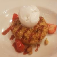 Raspberry & Apple Crumble at Robinson's Bistro in Belfast