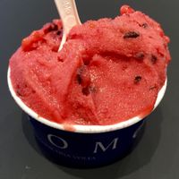 Strawberry and Chocolate Sprinkles Sorbet at Grom in Dubai