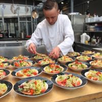 Vegan food being served at Mediamatic ETEN in Amsterdam