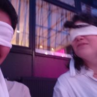 Eating blindfolded at Mediamatic ETEN in Amsterdam