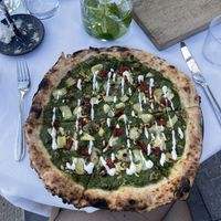 The Atisô pizza.  at Mediamatic ETEN in Amsterdam