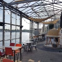 inside - pizzaoven on the right at Mediamatic ETEN in Amsterdam