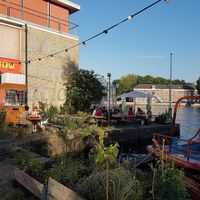 outdoor seating on the side at Mediamatic ETEN in Amsterdam