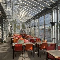 Seating area at Mediamatic ETEN in Amsterdam