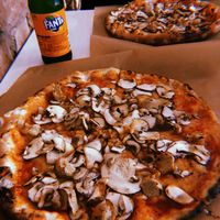 Mushroom and Vegan Sausage Pizza  at Pizzare in Berlin