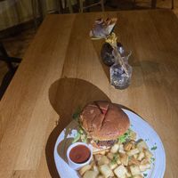 Vegan burger  at The Corner Beet in Denver