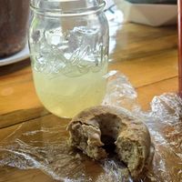 Maple donut and lemonade at The Corner Beet in Denver