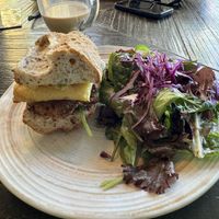 Gluten free, vegan, breakfast sandwichh  at The Corner Beet in Denver