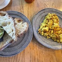 Avocado toast and tofu scramble   at The Corner Beet in Denver