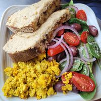 Vegan Greek salad at The Corner Beet in Denver